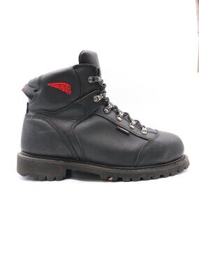 Red Wing 971 Truwelt Waterproof EH Men's 11 D Steel Toe Black Leather Work Boots